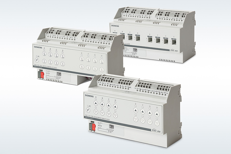 Nové stmívací a spínací KNX prvky pro osvětlení a stínící techniku od firmy Siemens